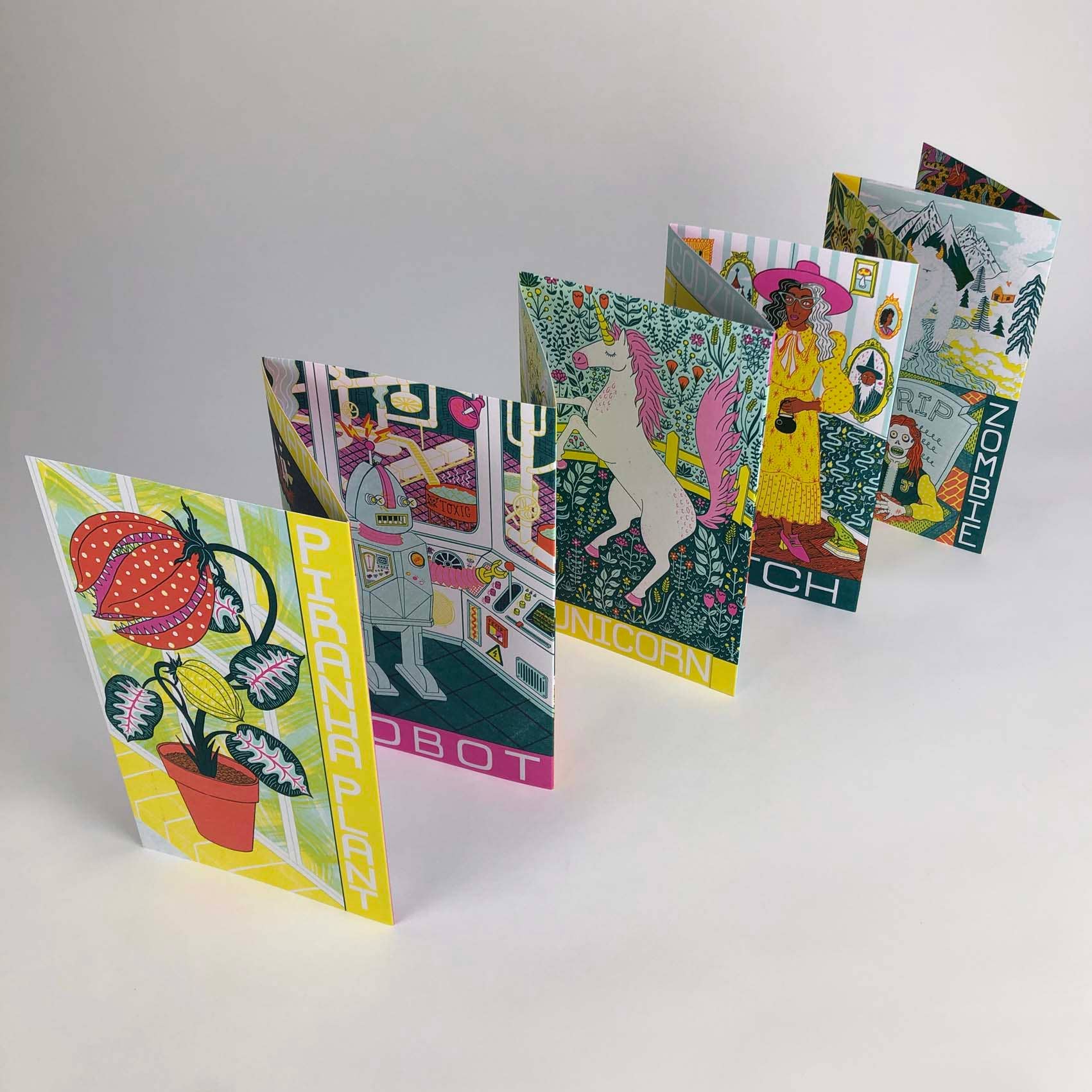 Jacqueline Colley – wholesale Colouring and activity book – kids and baby – Pop Culture Creatures Concertina Book5