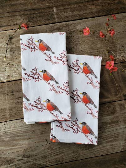 Robin Tea Towel for wholesale by Maple Moon Designs