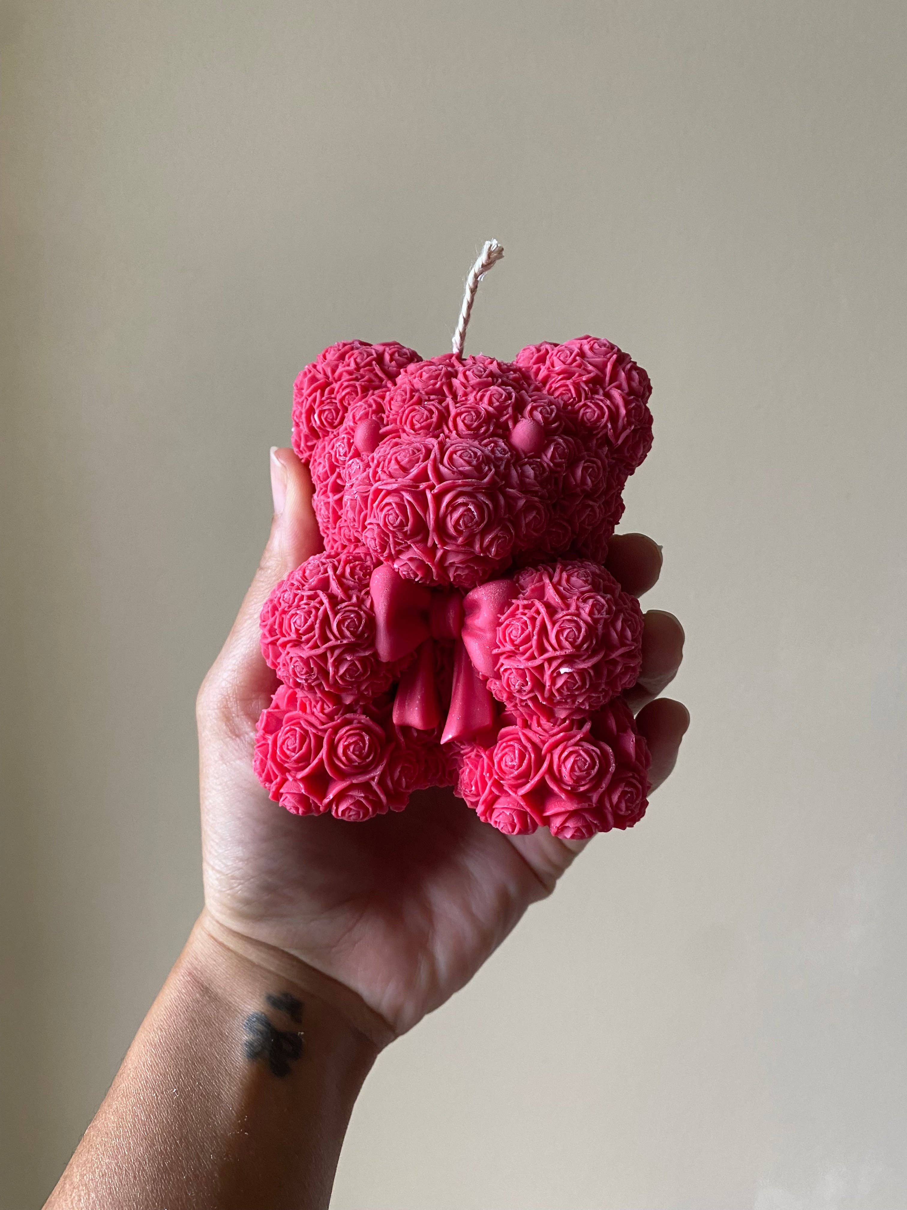 Pétale de cire - Wholesale Novelty Candle - Teddy bear floral bow candle2