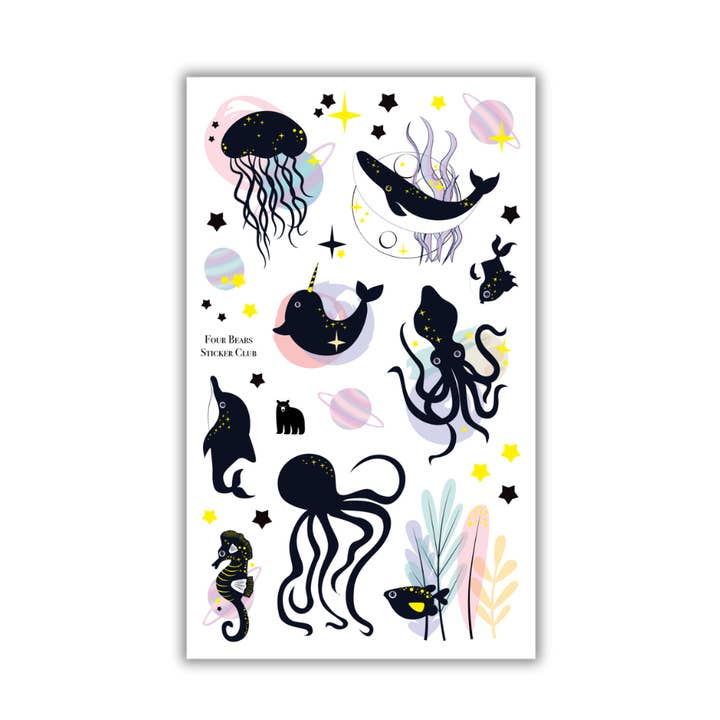 De la mer aux étoiles pour la vente par Four Bears Sticker Club