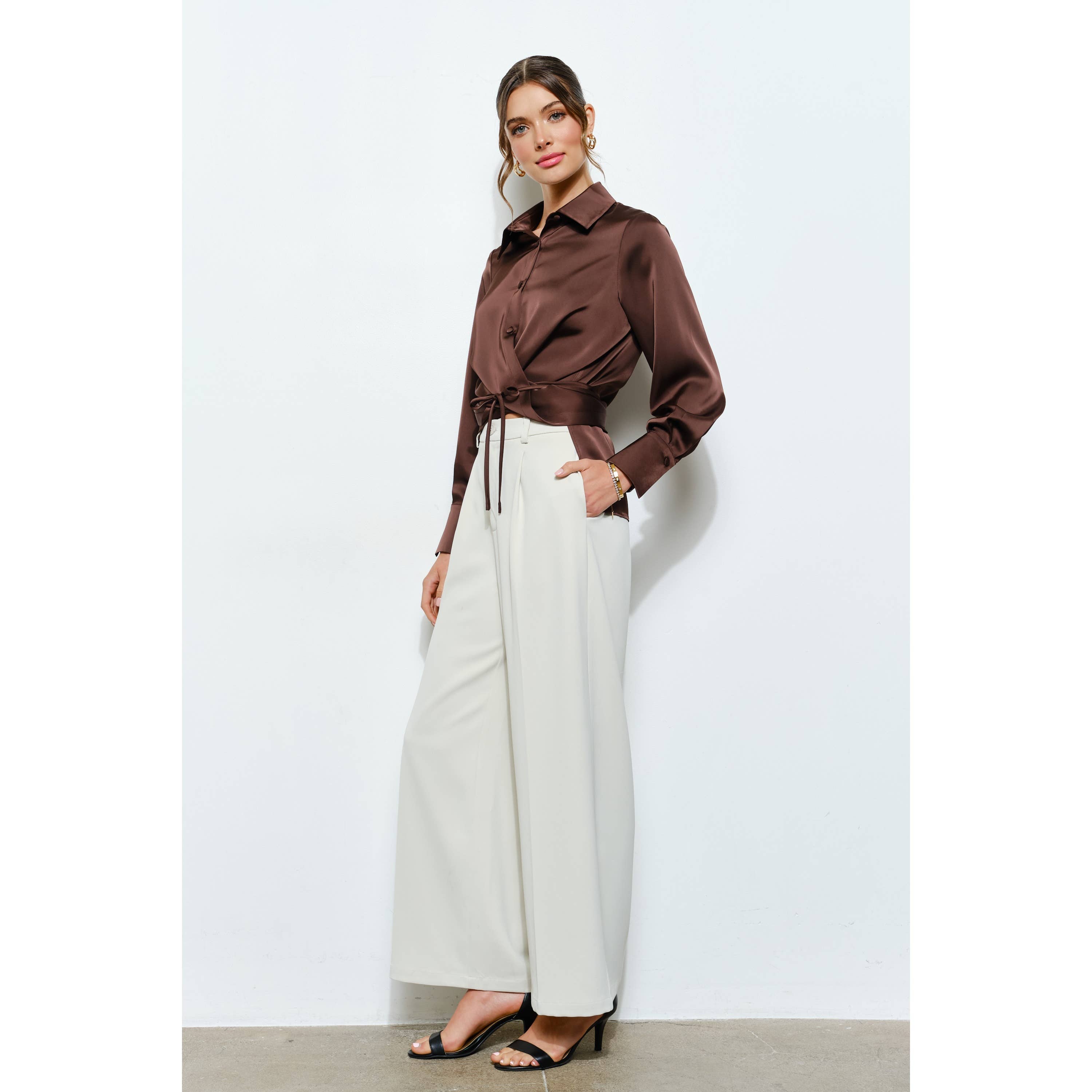 INA - Vente Pantalon – femme - Pantalon large taille haute sur mesure29