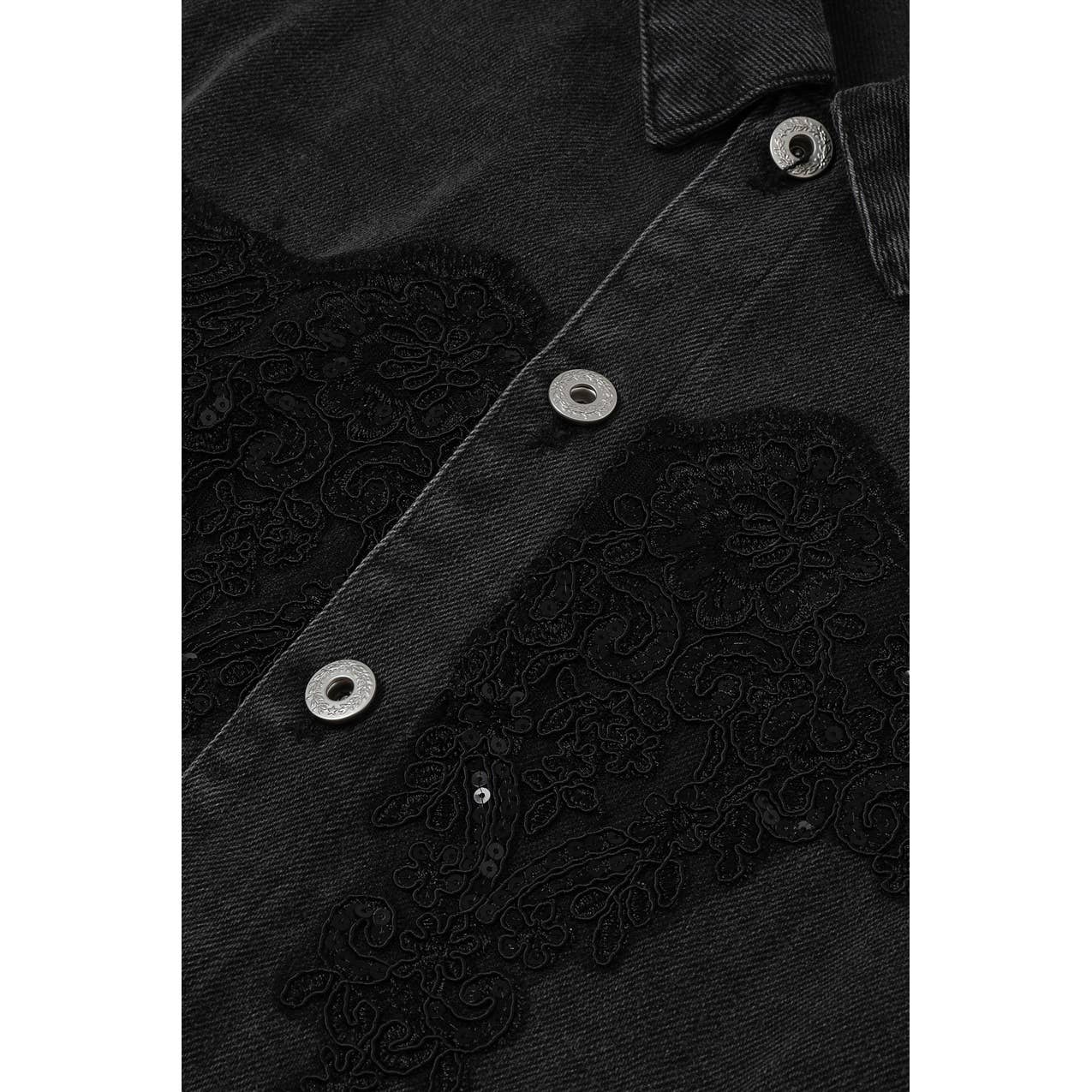 omgstyles - Wholesale Denim Jacket - Women's - Sequin Kissed Denim Jacket12