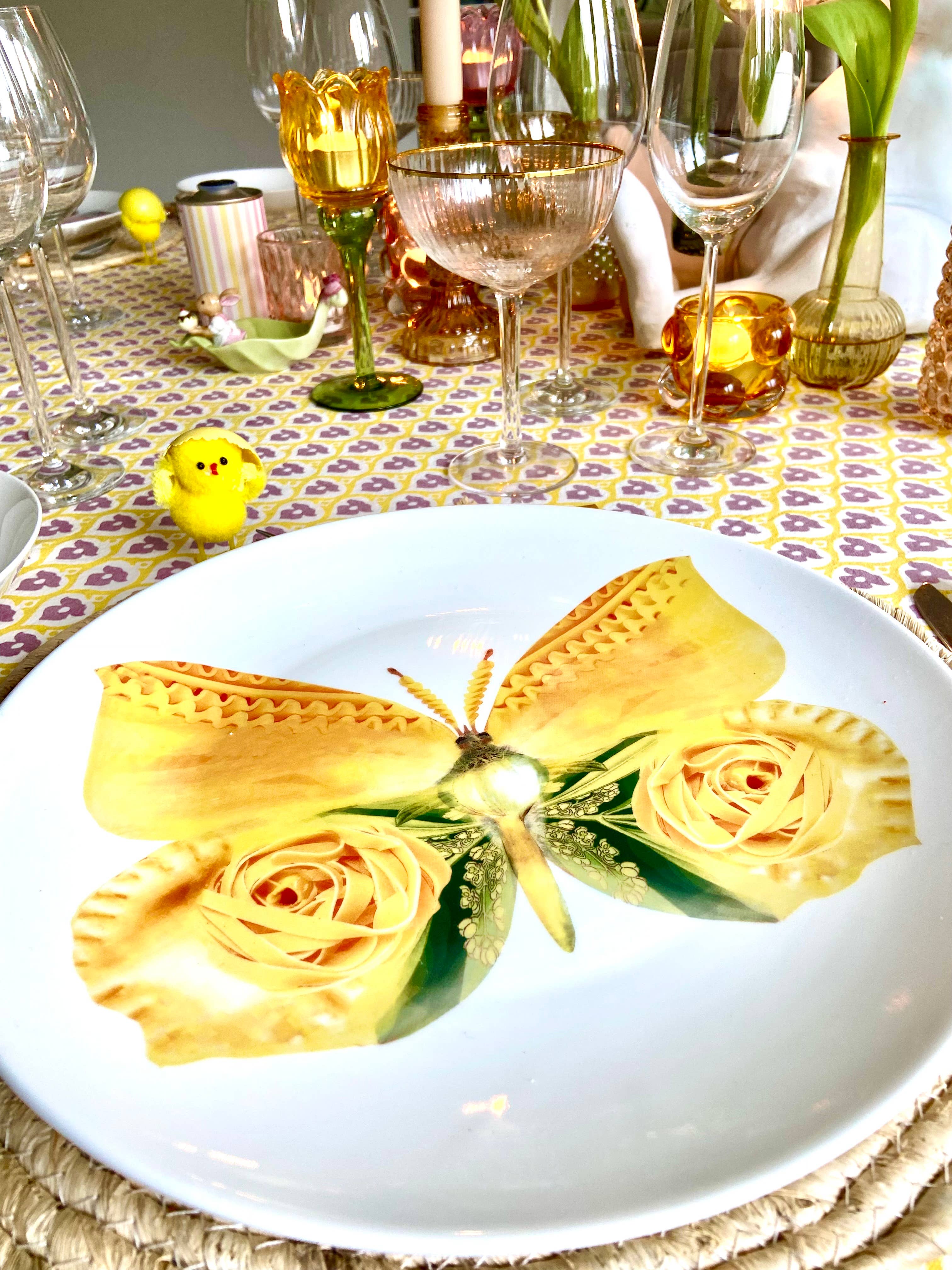 Bordy's - Vendita all'ingrosso Piatto - Set di 4 piatti maxi « La dolce vita di una farfalla »6