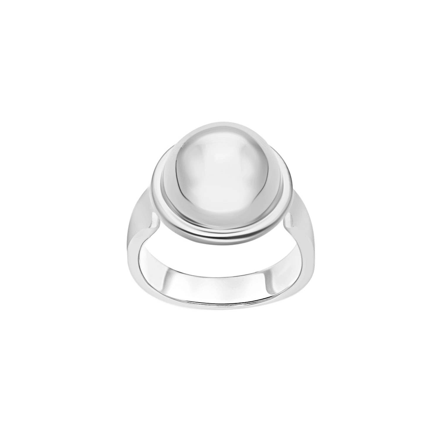 ORUS BIJOUX - Wholesale Cocktail/Statement Ring - Rhodium-plated silver ball ring