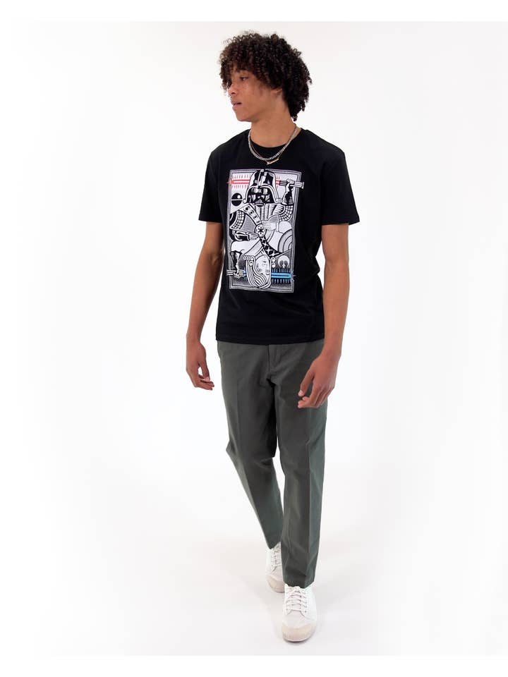 Grafitee – Großhandel T-Shirt mit Siebdruck – Unisex – Darth Vader vs Anakin T-Shirt - Star Wars Tattoo-T-Shirt