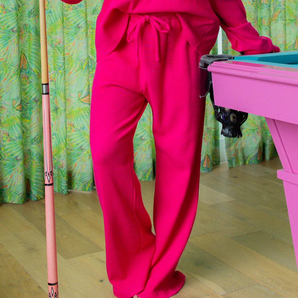 LM-WAFFLE PANT-HOT PINK for wholesale on Faire0