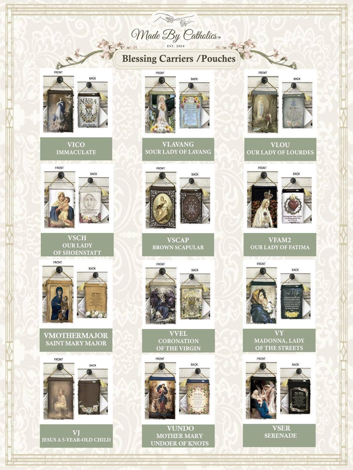 Made By Catholics - Wholesale Religious Card - CARMELITE BROWN SCAPULAR Velvet Blessing Carrier, Hd Image6