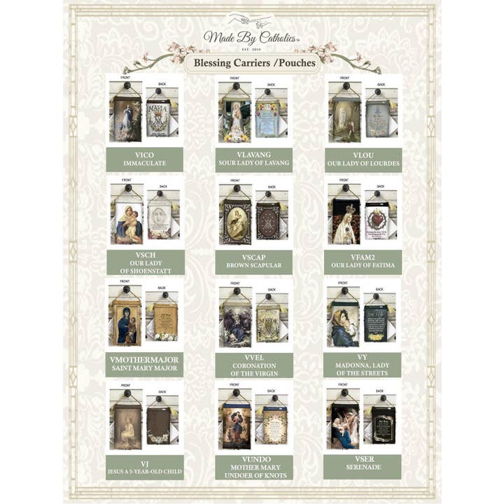 Made By Catholics - Wholesale Religious Card - CARMELITE BROWN SCAPULAR Velvet Blessing Carrier, Hd Image6