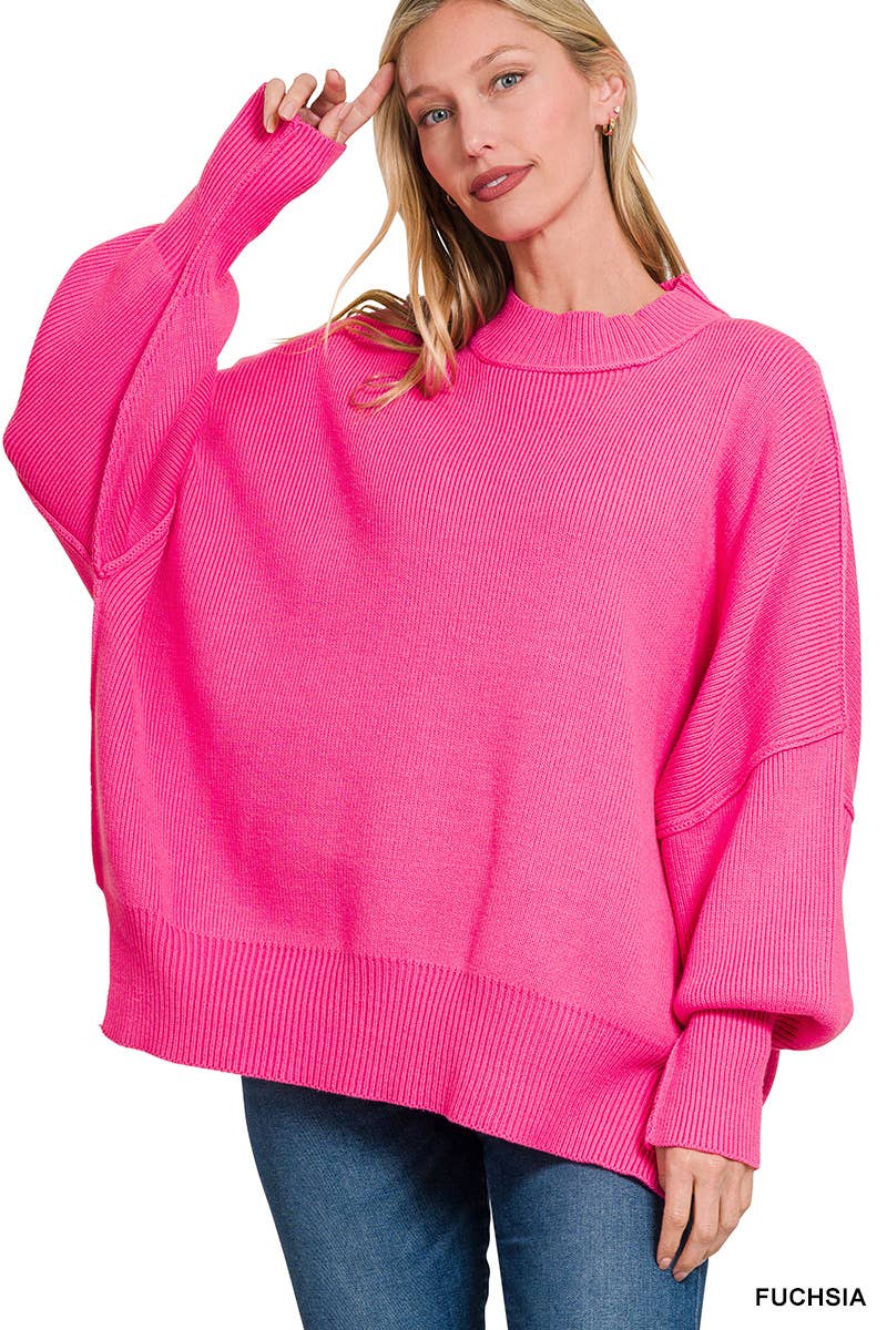 42POPS – wholesale Pullovertröja - Dam – ...._ SI-25416 SIDOSPRÄCKAD ÖVERSTOR TRÖJA9