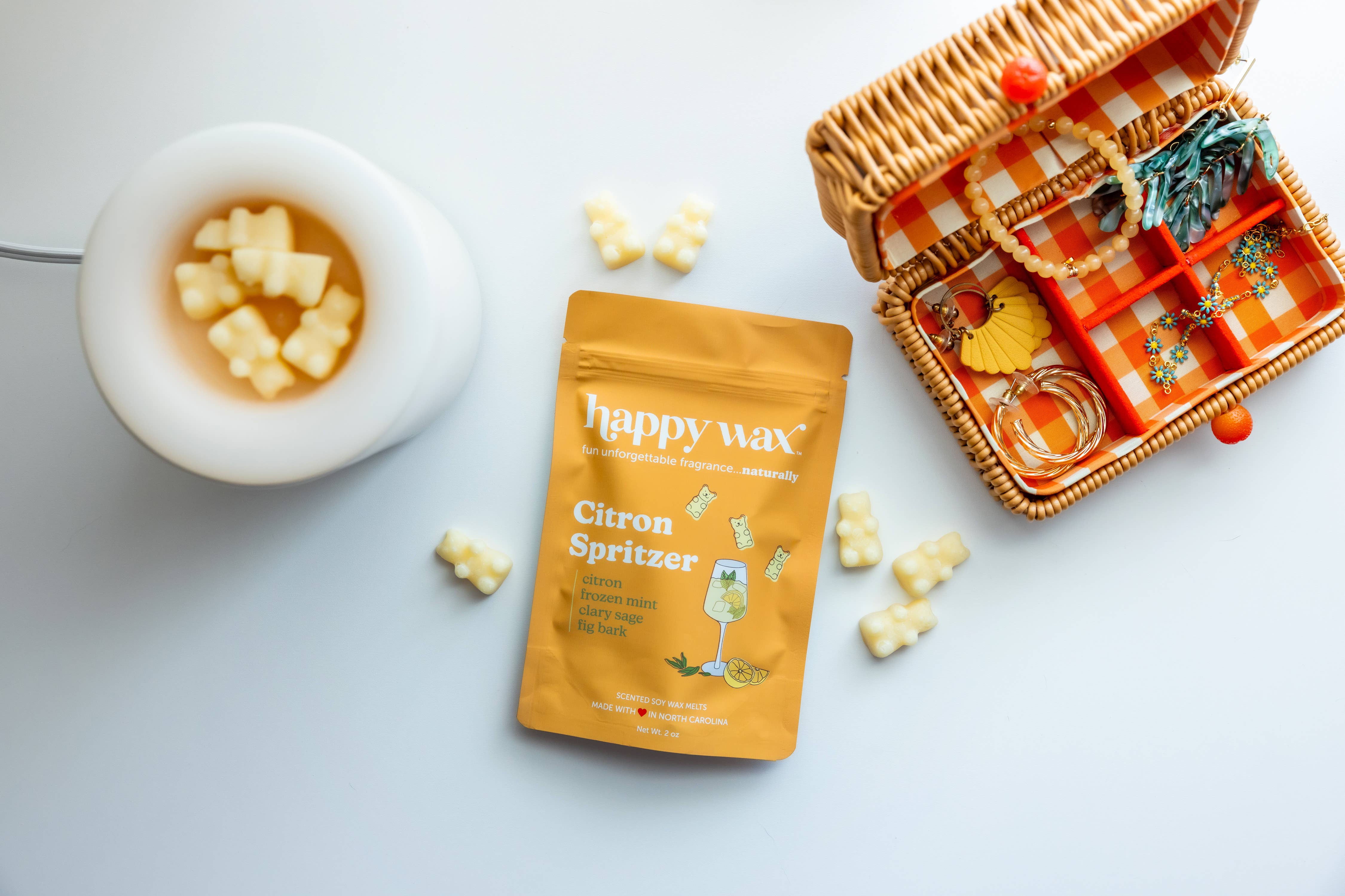 Happy Wax – Cera sólida por atacado – Citron Spritzer - Saqueta de Amostra (2 oz)1