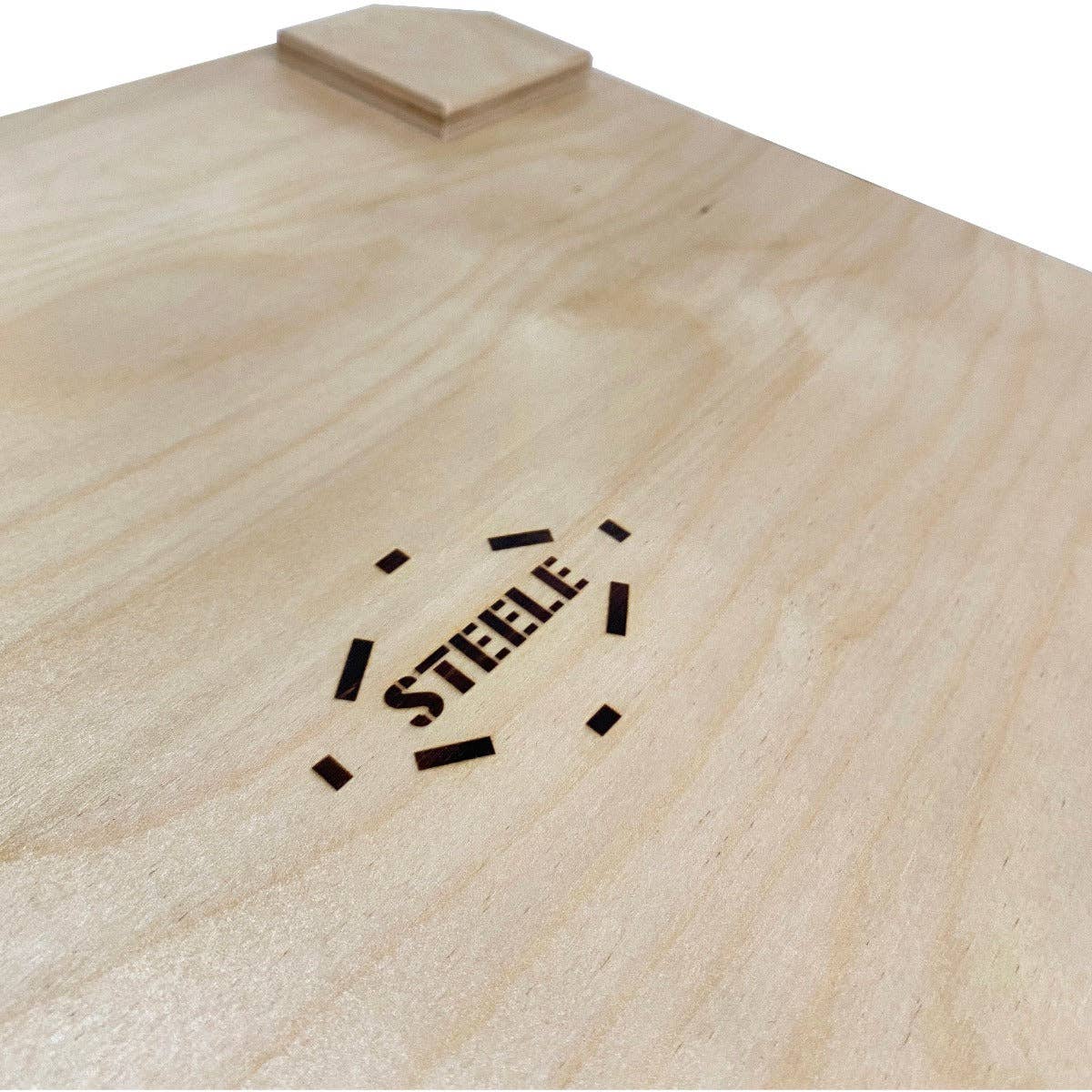 Steele Canvas Basket Corp. - Venta al por mayor Cesta/caja de almacenamiento - Tapa rectangular de madera - 3 Bu.7