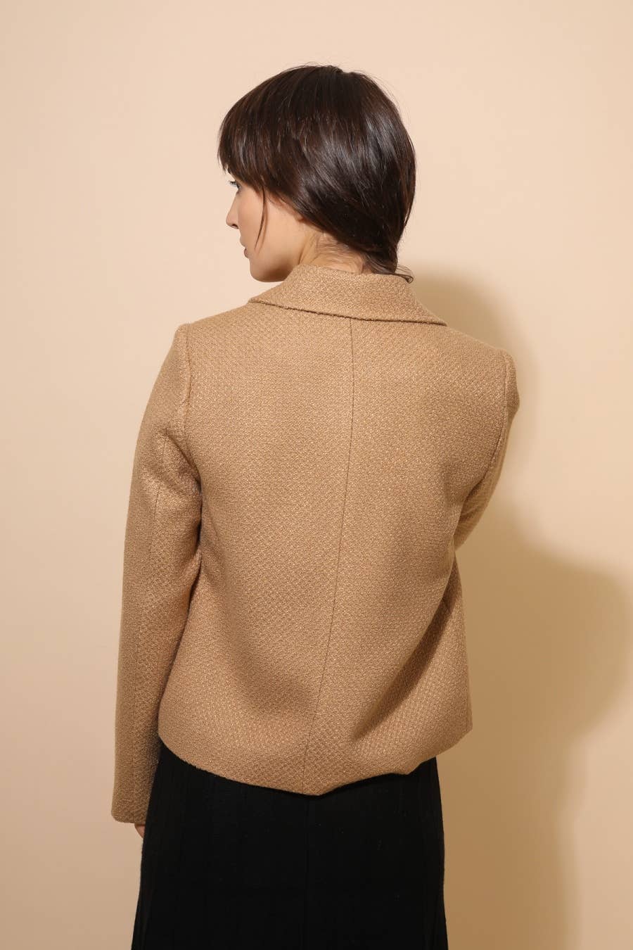 Attentif Paris - Wholesale Jacket - Women's - Straight cut plain tweed jacket12