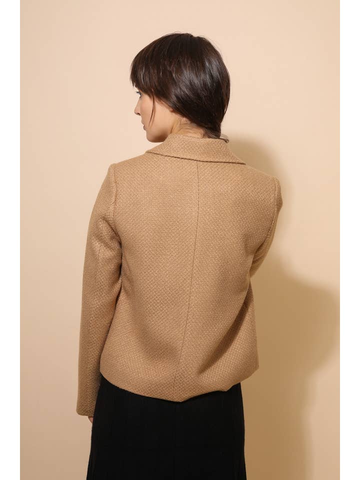 Attentif Paris - Wholesale Jacket - Women's - Straight cut plain tweed jacket12