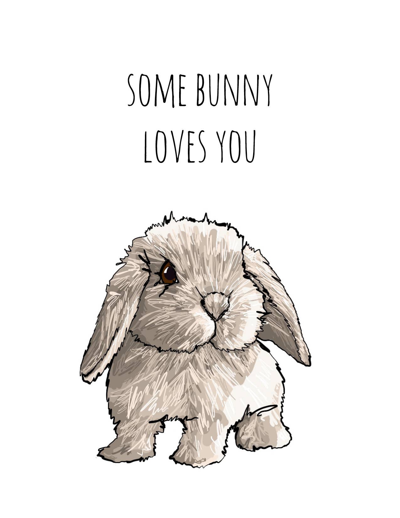 Noted By Copine - Wholesale Love Card - Some Bunny Loves You Love Card1