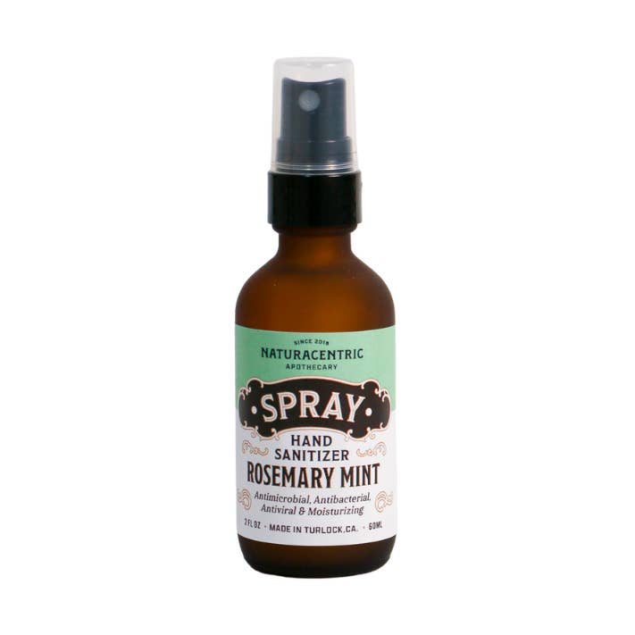 Naturacentric - Vente Désinfectants pour les mains - Spray désinfectant pour les mains à l'huile essentielle de romarin et de menthe, 2 oz0