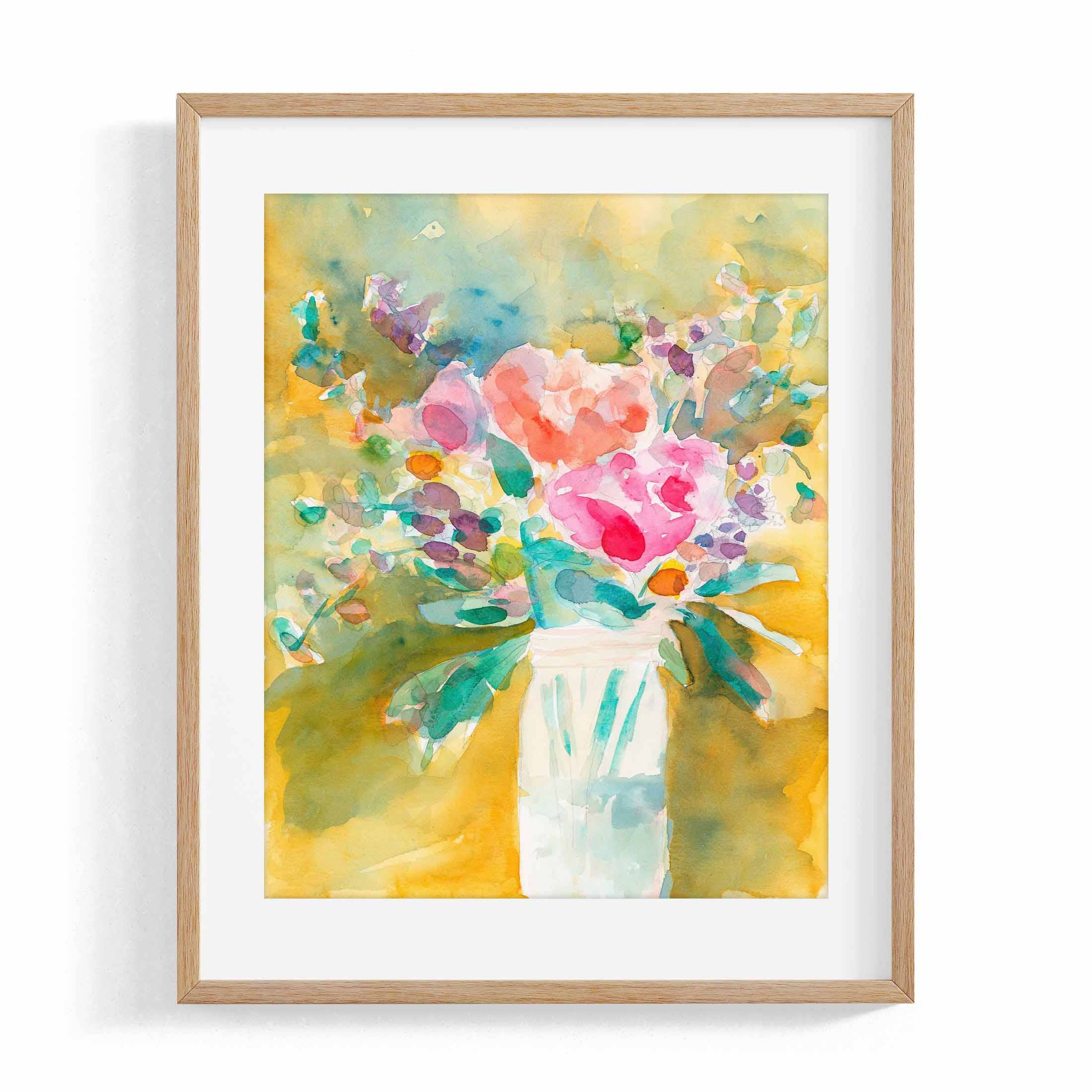 Margaret Joy - Wholesale Art print - Mason Jar Bouquet4