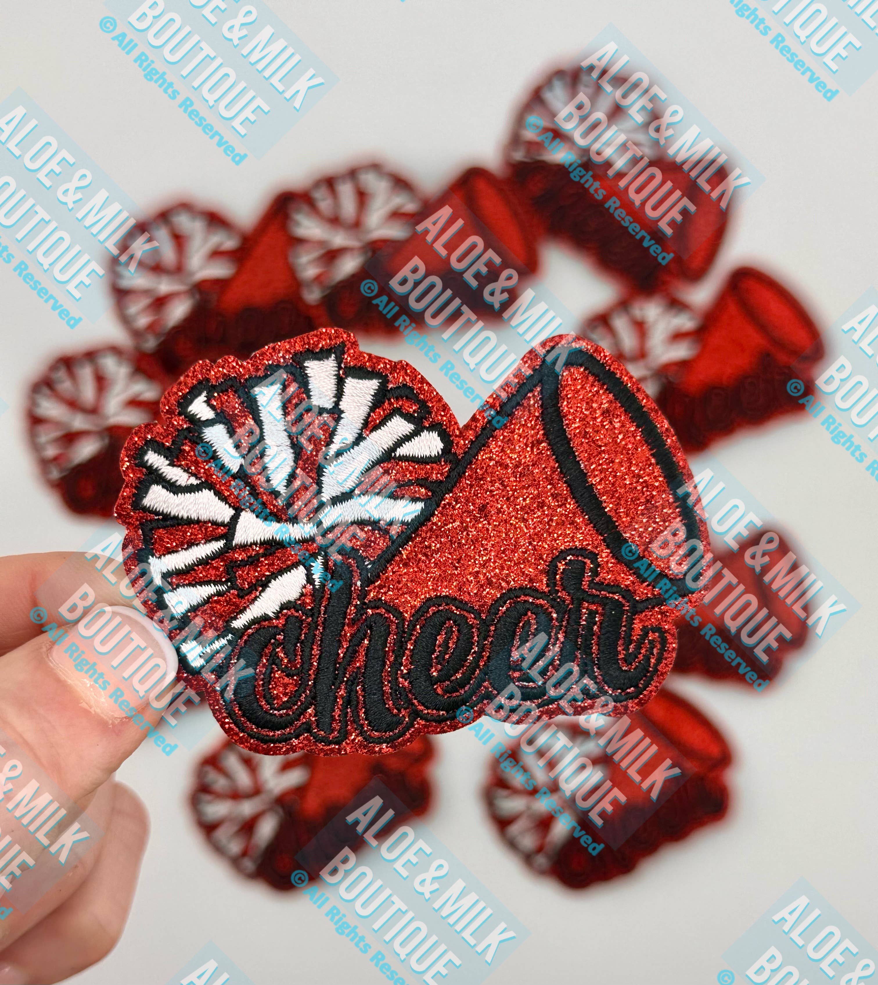 Aloe and Milk Boutique - Wholesale Patch - Cheer glitter patch, cheer game day patch, cheer competition6