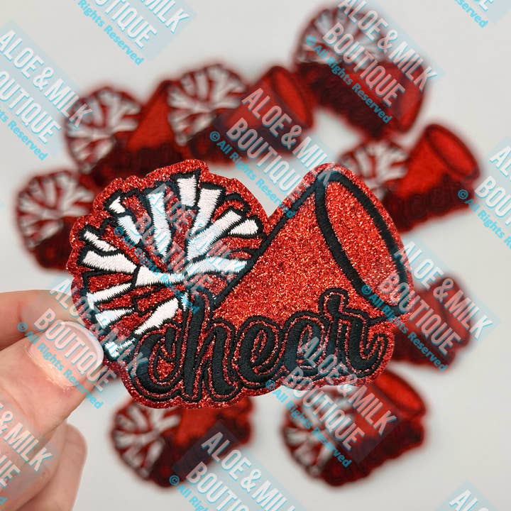 Aloe and Milk Boutique - Wholesale Patch - Cheer glitter patch, cheer game day patch, cheer competition6