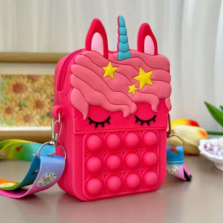 VIGOR - Wholesale Crossbodytas - kinderen - Stress Release Pop Coin Purse Unicorn Pop Purse voor meisjes Be7