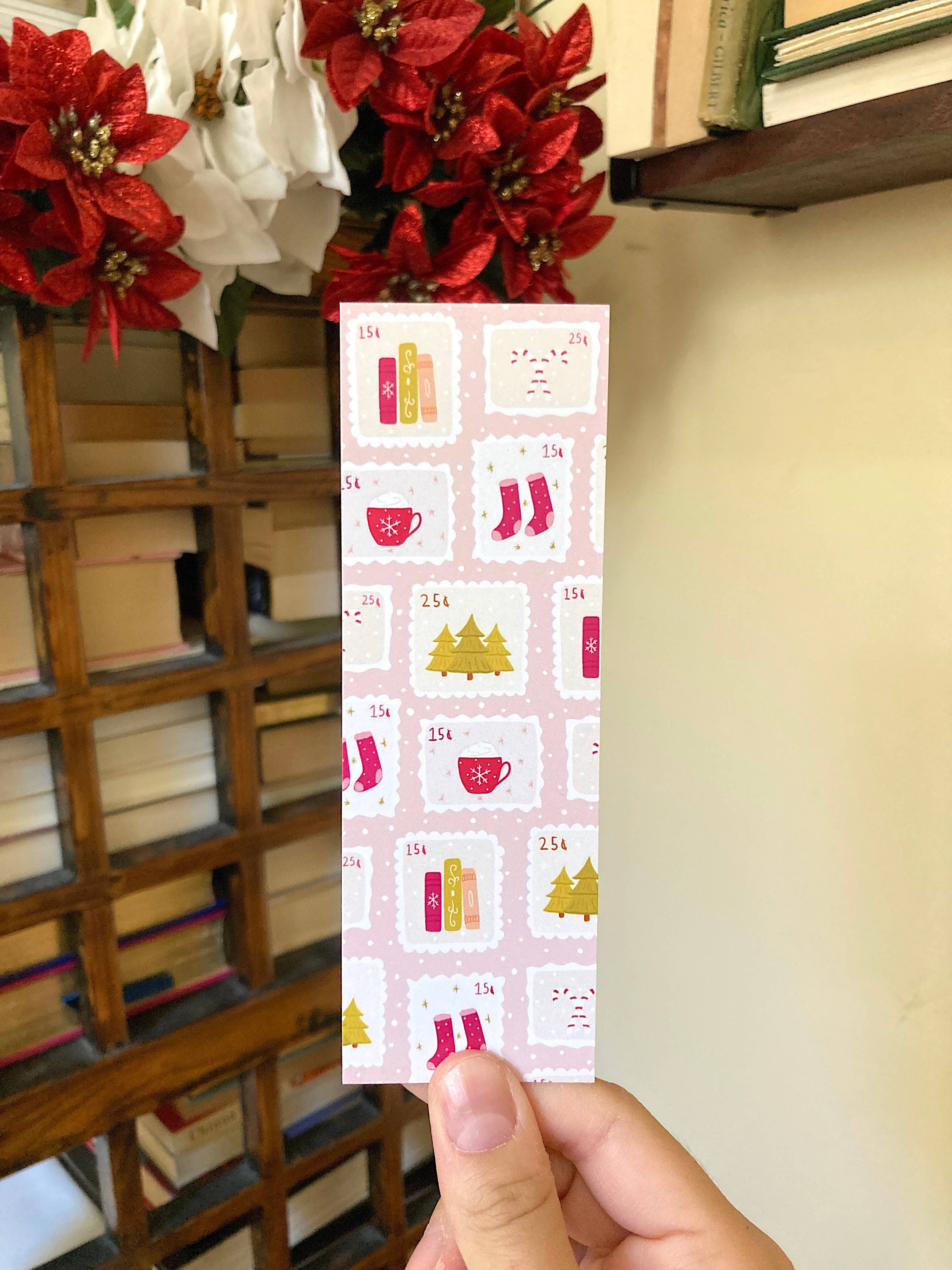 Tales and Pages Shop - Wholesale Bookmark - Christmas Postage Stamps Bookmark4
