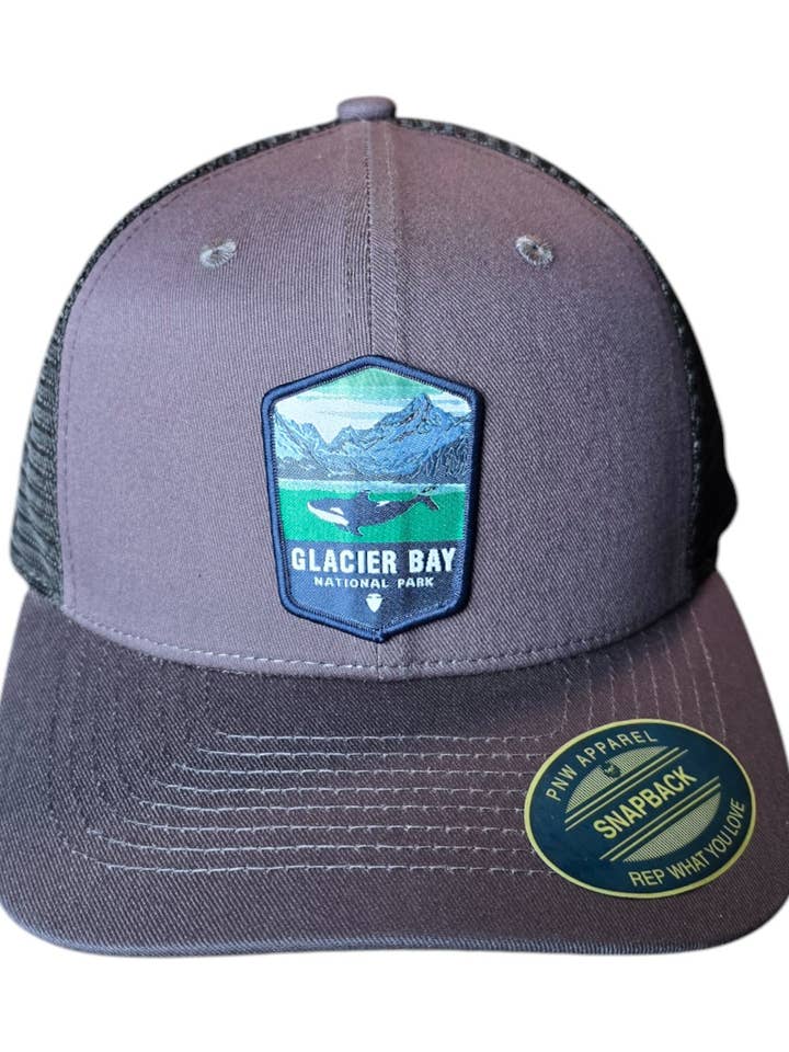 Glacier-Bay-Nationalpark-Orca-Trucker-Kappe | Alaska-Souvenir für den Großhandel von PNW Apparel