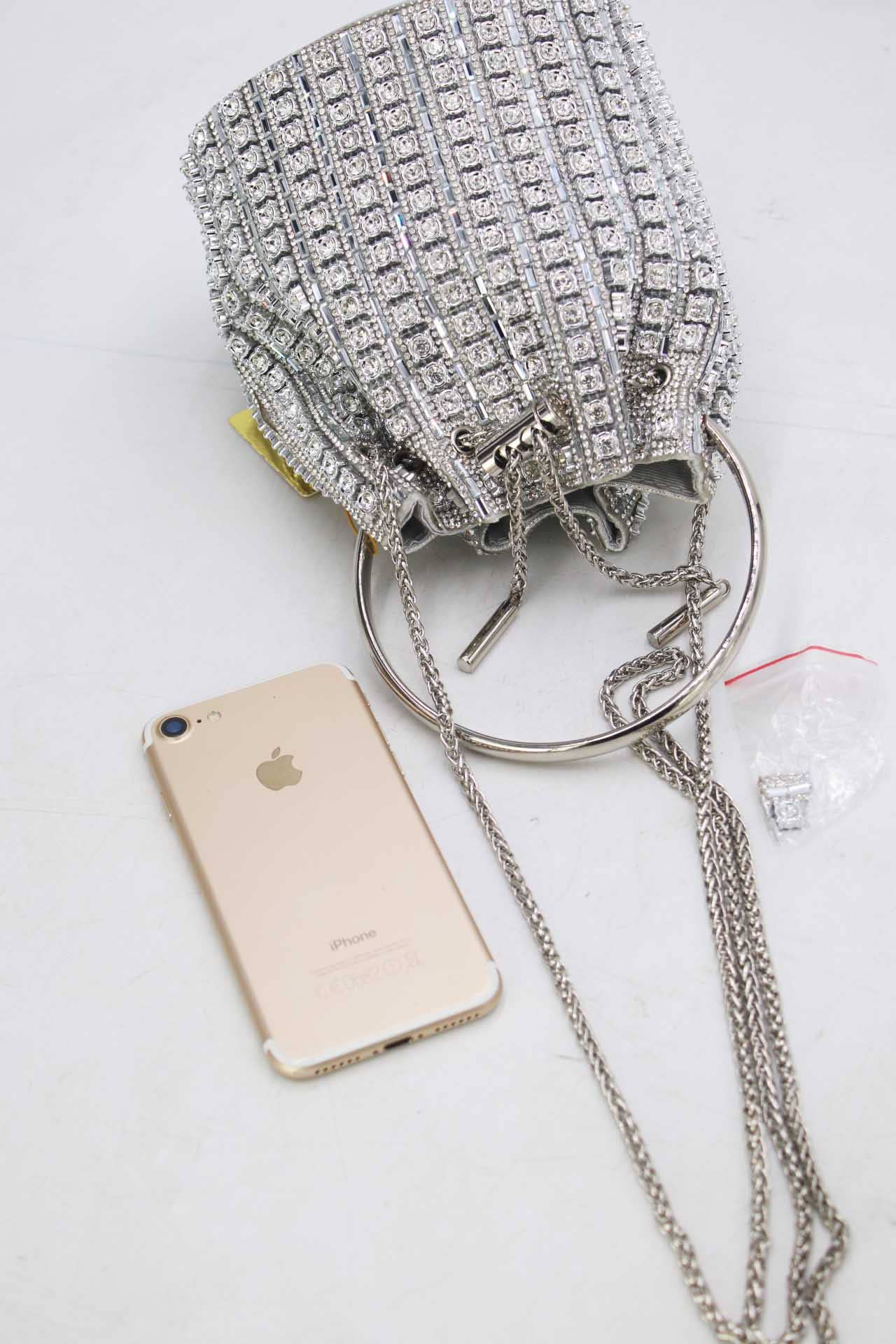 Tom&Eva (F.D.M diffusion) - Wholesale Clutch Bag - Women's - Evening Bucket Bag With Rhinestones 24P-59544