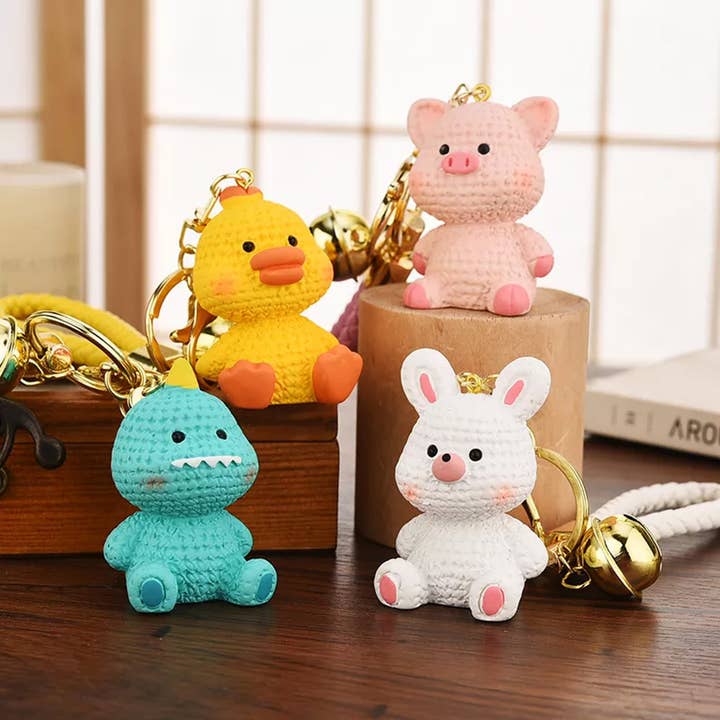 JSBlueRidge Toys - Wholesale Keychain - Kids - Animal Soft Plush Stocking Stuffer Kids Keychain
