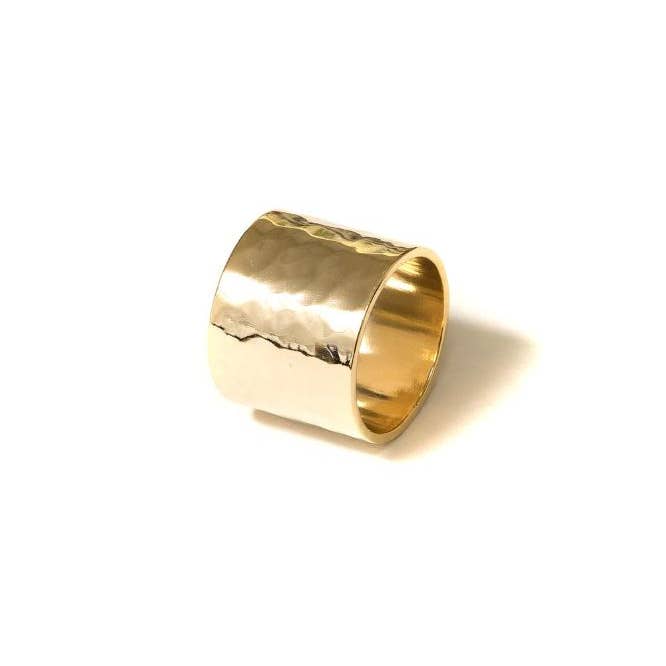 Janna Conner - Vente Anneau/bague à empiler - Bague Bande Cigare | Plaqué Or 18k4