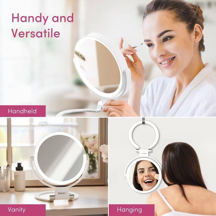 Fancii - Wholesale Compact Mirror - Sadie Foldable Double Sided Travel Magnifying Mirror, 1x 10x5