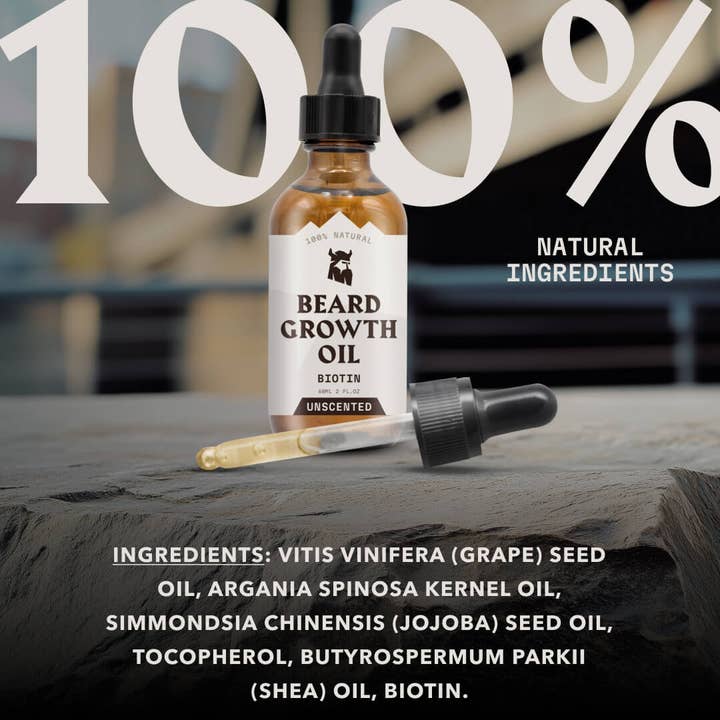 Striking Viking - Wholesale Beard Styling Product - Beard Growth Oil Biotin for Men - Unscented