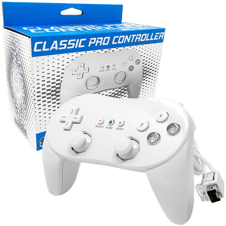 White Wii/ WII U Pro Controller for wholesale on Faire