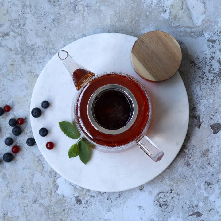 Ogo living – wholesale Tea pot – Gustave borosilicate glass teapot and 1l00 wooden lid