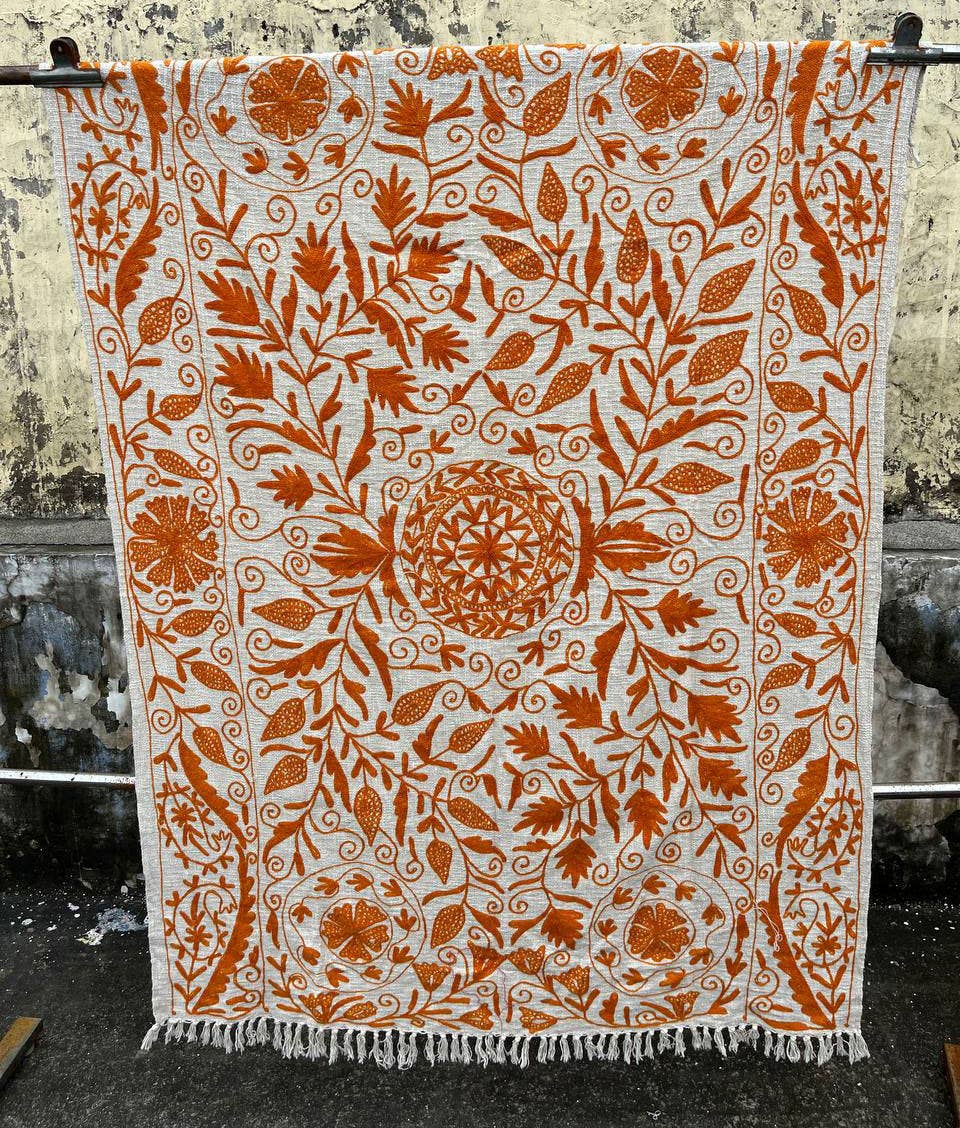 Bhawana Handicrafts - Wholesale Quilt - Curtain Indian Cotton Suzani Quilt Twin Size Floral Bedsheet0