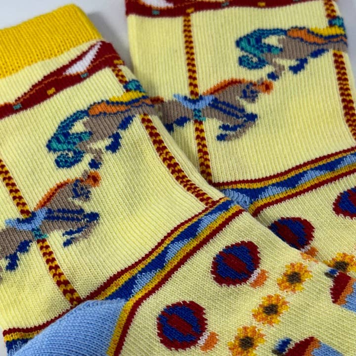 Fun Carousel Socks from the Sock Panda (Ages 3-7) for wholesale by Sock Panda