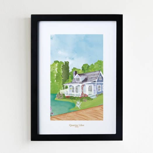 Quartier Libre Papier - Wholesale Art Print - A5 Poster Maison du Lac Quartier Libre0