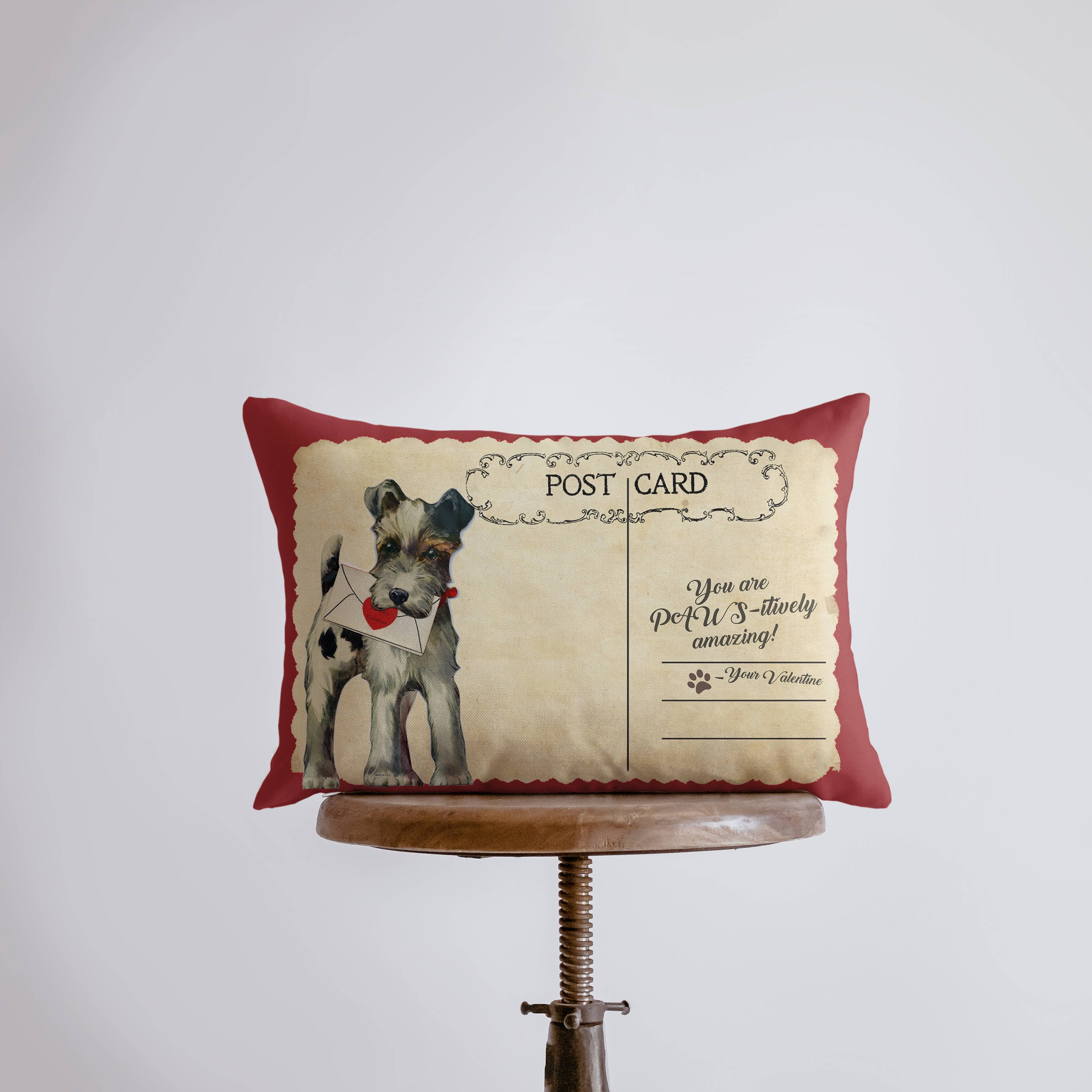 UniikPillows - Wholesale Throw Pillow Cover - You are Paws-itively amazing Vintage Valentines | 18x12 Pillow Covers | Valentine Decor | Valentines Day Gift for Her | Bedroom Decor1