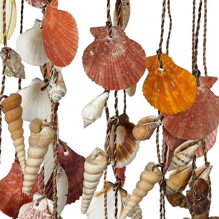 HS Seashells - Wholesale Mobile - Noble Pecten & Asst Shells Chandelier 10x48"2