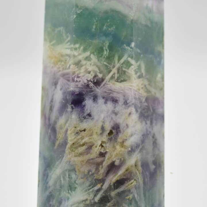 20 cm Snowflake Fluorite Point, Tower, Wand - 773 Grams for wholesale by Calder Crystals