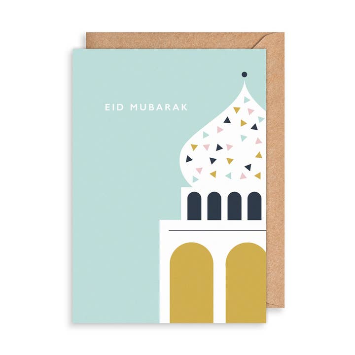 Eid Mubarak Card Pastel Temple for wholesale by The Art File