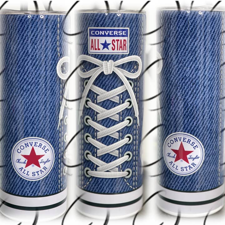 CMD Wholesale - Wholesale Insulated Mug/Tumbler - Denim Blue Converse 20oz Skinny Tumbler