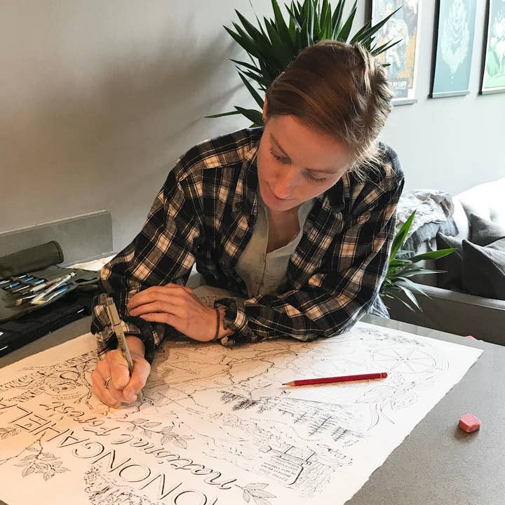 Rosalie Haizlett Illustration - Wholesale Map - Monongahela National Forest Map - Watercolor Art Print3