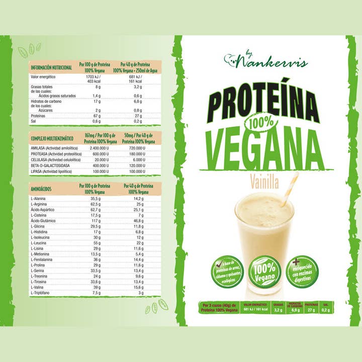 Nankervis - Wholesale Protein/Superfood Powder - 450g vanilla flavored vegan protein1