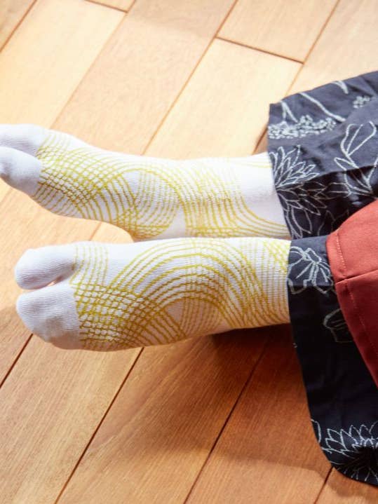 HAJIMENO MIZUHIKI TABI Socks 23-25cm for wholesale by Ametsuchi by Amina Collection