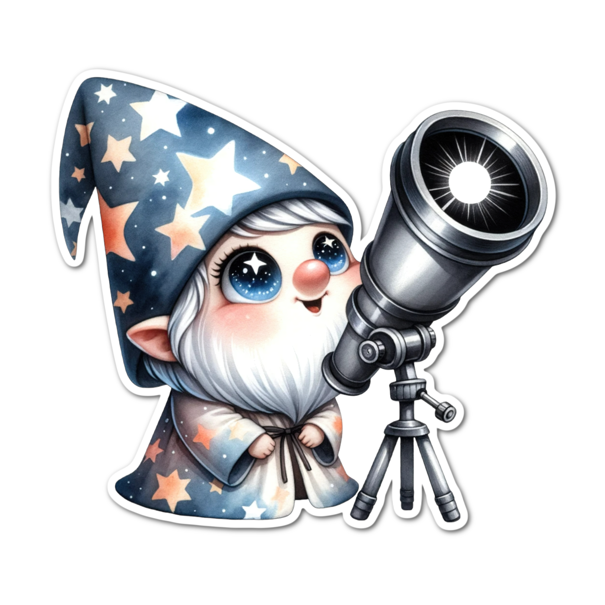 Jazzy Pop Stickers - Wholesale Sticker - 3" total Solar Eclipse 2024 Gnome moon laminated sticker0