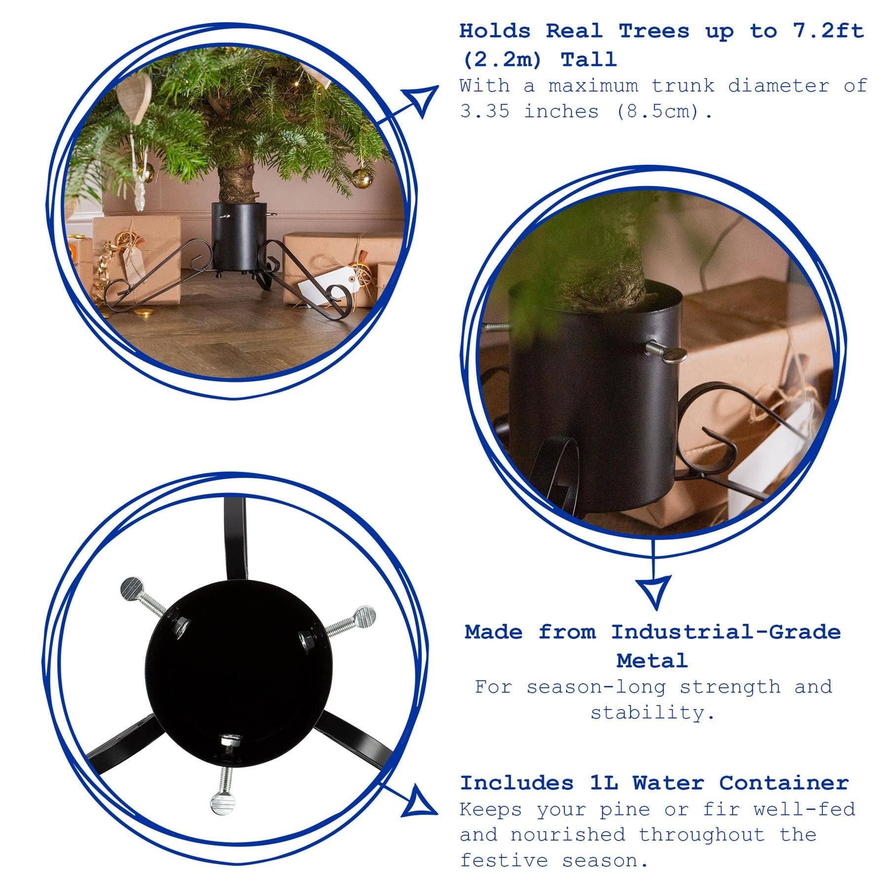 Rinkit Ltd - Wholesale Kerstdecoratie - Scroll Real Christmas Tree Stand - 3 cm - Door Harbour Housewares4