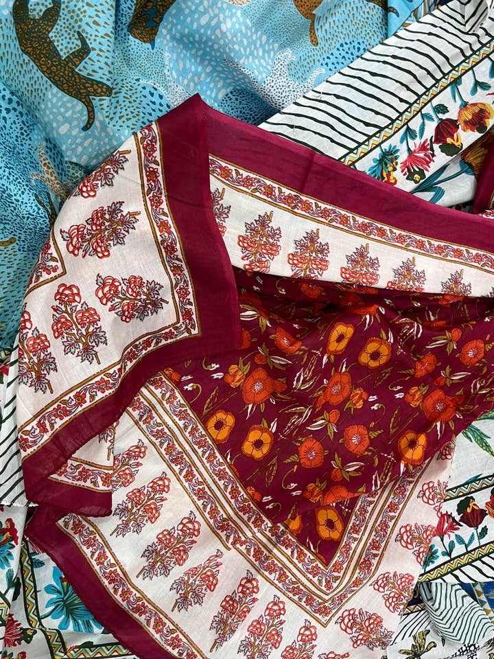 Summer Cotton Sarong Wraps Scarf- Mix of 20 prints for wholesale by Homesoul