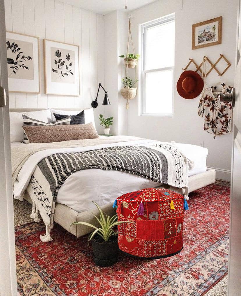 Aakriti Inc. - Wholesale Pouf - Aakriti Gallery Indian Pouf Footstool Ethnic Pouf Cover42