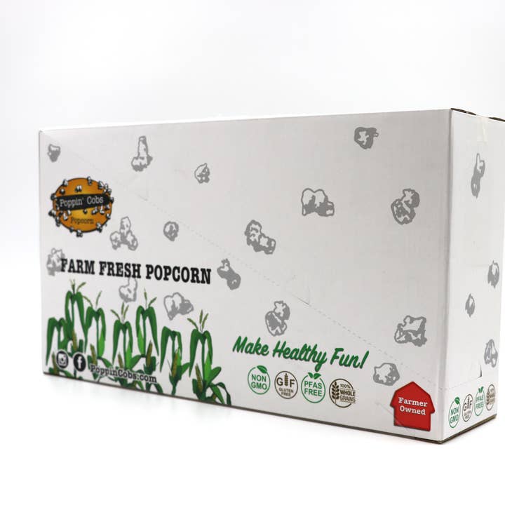 Grandpa Joe's Candy Shop - Wholesale Popcorn - Poppin Cobs ASSORTED Flavors Popcorn on the Cob 16ct Display