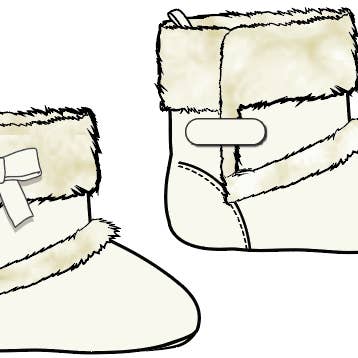 Baby Pull-on Velcro Snowboot - White for wholesale by Sherick Fredermen