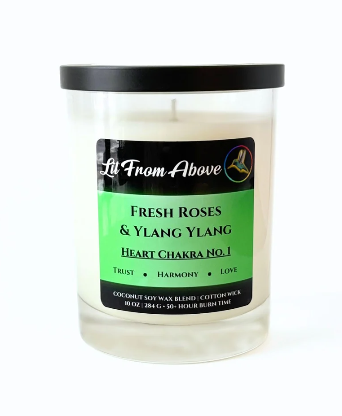 Lit From Above - Wholesale Jar/Filled Candle - Fresh Roses & Ylang Ylang • 10 oz0